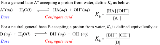 Definition of the base constant, Kb